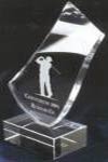Flag Trophy in Optical Crystal
