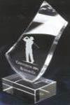 Flag Trophy in Optical Crystal