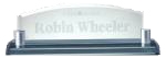 Jade Glass Name Plate with Aluminium Holder