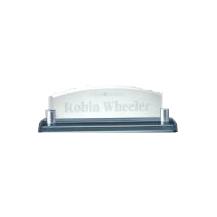 Jade Glass Name Plate with Aluminium Holder