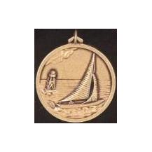Hot stamped Bronze Medal - One man sailing