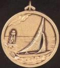 Hot stamped Bronze Medal - One man sailing