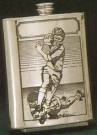 Finely Designed Pewter Drinking Flask - Rugby
