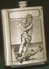 Finely Designed Pewter Drinking Flask - Rugby