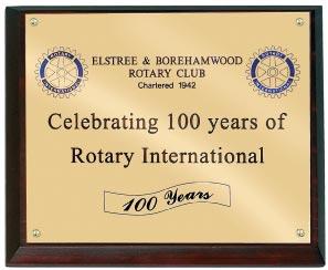 12in x 9in Solid Brass Wall Plaque