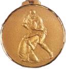 Faceted Medal - Rugby Tackle