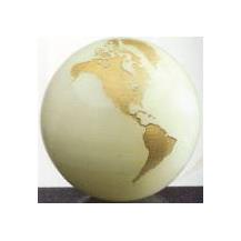 Marble Onyx World Globe with Flat Bottom