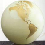 Marble Onyx World Globe with Flat Bottom