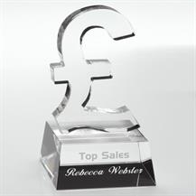 JB800 Clear Glass 'Pound Sign' On Base 