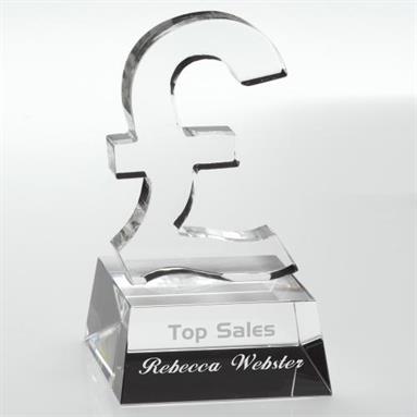 JB800 Clear Glass 'Pound Sign' On Base 