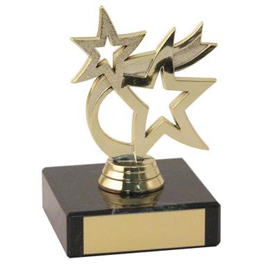 JR12-TY52A Gold Plastic+Marble 'Dancing Star' Trophy 