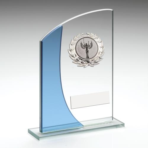 JR17-TY110A Jade/Blue Glass With Silver Trim 