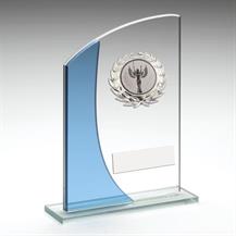 JR17-TY110A Jade/Blue Glass With Silver Trim 