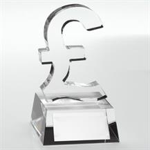 JR19-JB800 Clear Glass 'Pound Sign' Trophy 