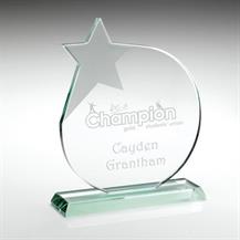 KG12 Jade Glass Circle With Frosted Star (10mm Thick) 