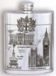 'Pride of London' Pewter Hip Flask