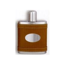 Drinking Flask bound in Leather - Screw Top