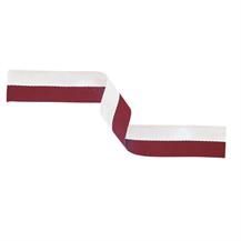 MR29 Medal Ribbon Maroon & White 395x22mm