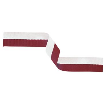 MR29 Medal Ribbon Maroon & White 395x22mm