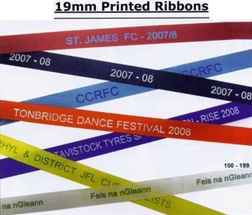 19mm PRINTED SATIN RIBBONS