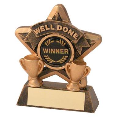 JR44-RF402 Bronze/Gold Well Done Mini Star Trophy