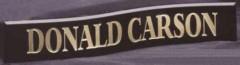 Crescent Double Curvature Nameplate - Black