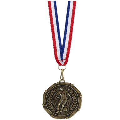 AM917G Combo45 Footballer Medal & Ribbon
