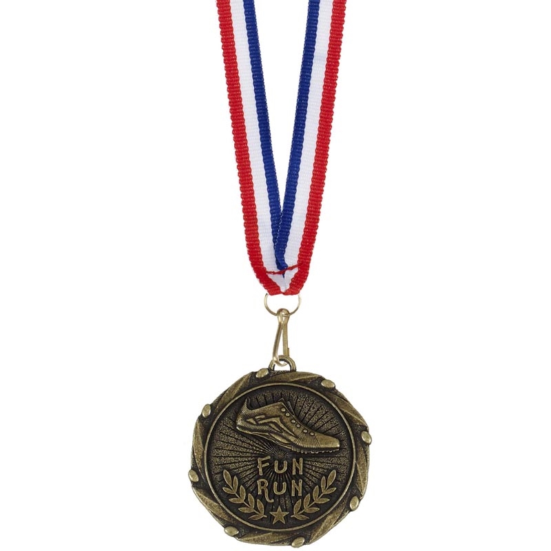 AM913G Combo45 Fun Run Medal & Ribbon