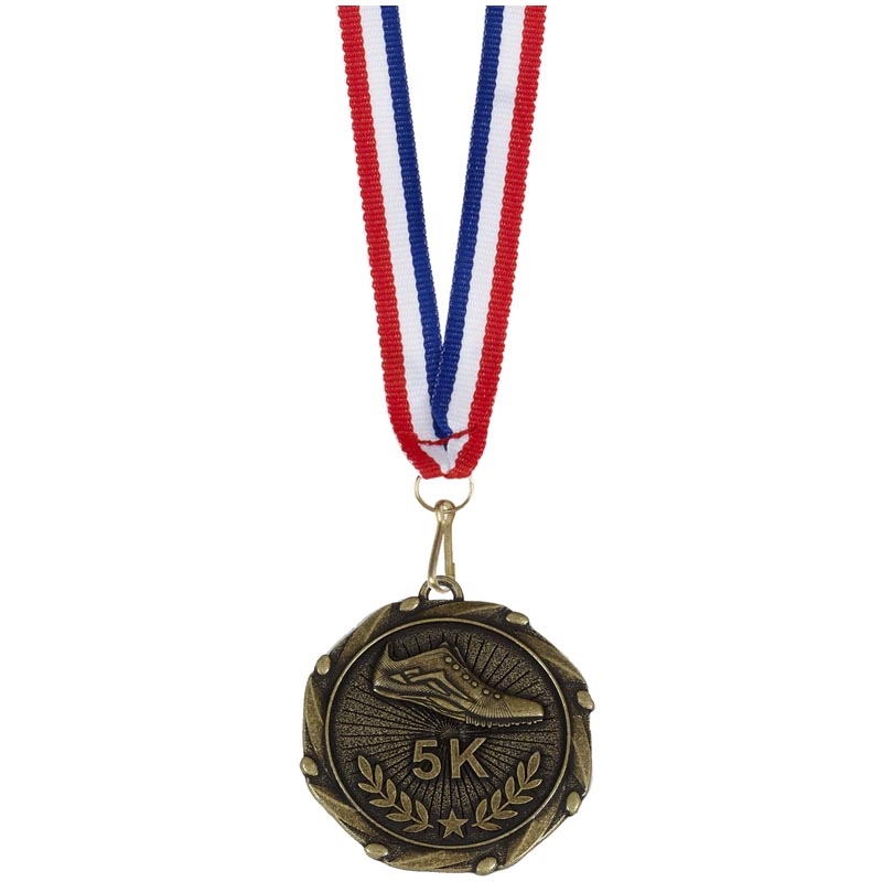 AM914G Combo45 5K Run Medal & Ribbon
