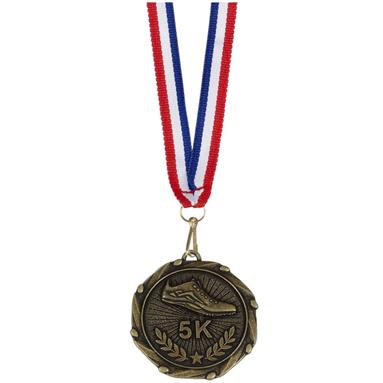 AM914G Combo45 5K Run Medal & Ribbon