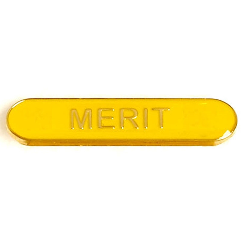 SB010Y BarBadge Merit Yellow
