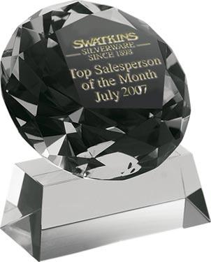 Crystal Award - Diamond on Base