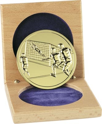 60mm Gilt Finish Soccer Medal