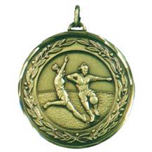 Faceted Women's Football Medal