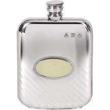 6oz Pewter Hip Flask - Rippled