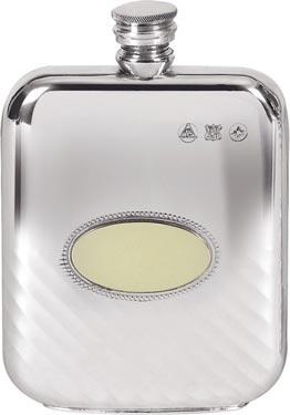 6oz Pewter Hip Flask - Rippled