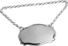 Silver Plated Chippendale Wine Label for Decanters - 118