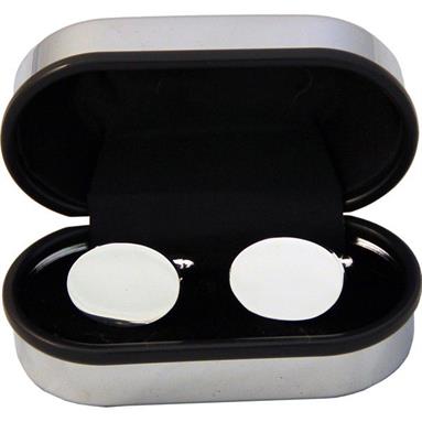 Oval Cufflinks Silverplated CFL01OVSP