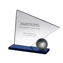 GLC019C Crystal Golf Trophy
