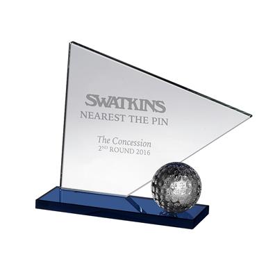 GLC019C Crystal Golf Trophy