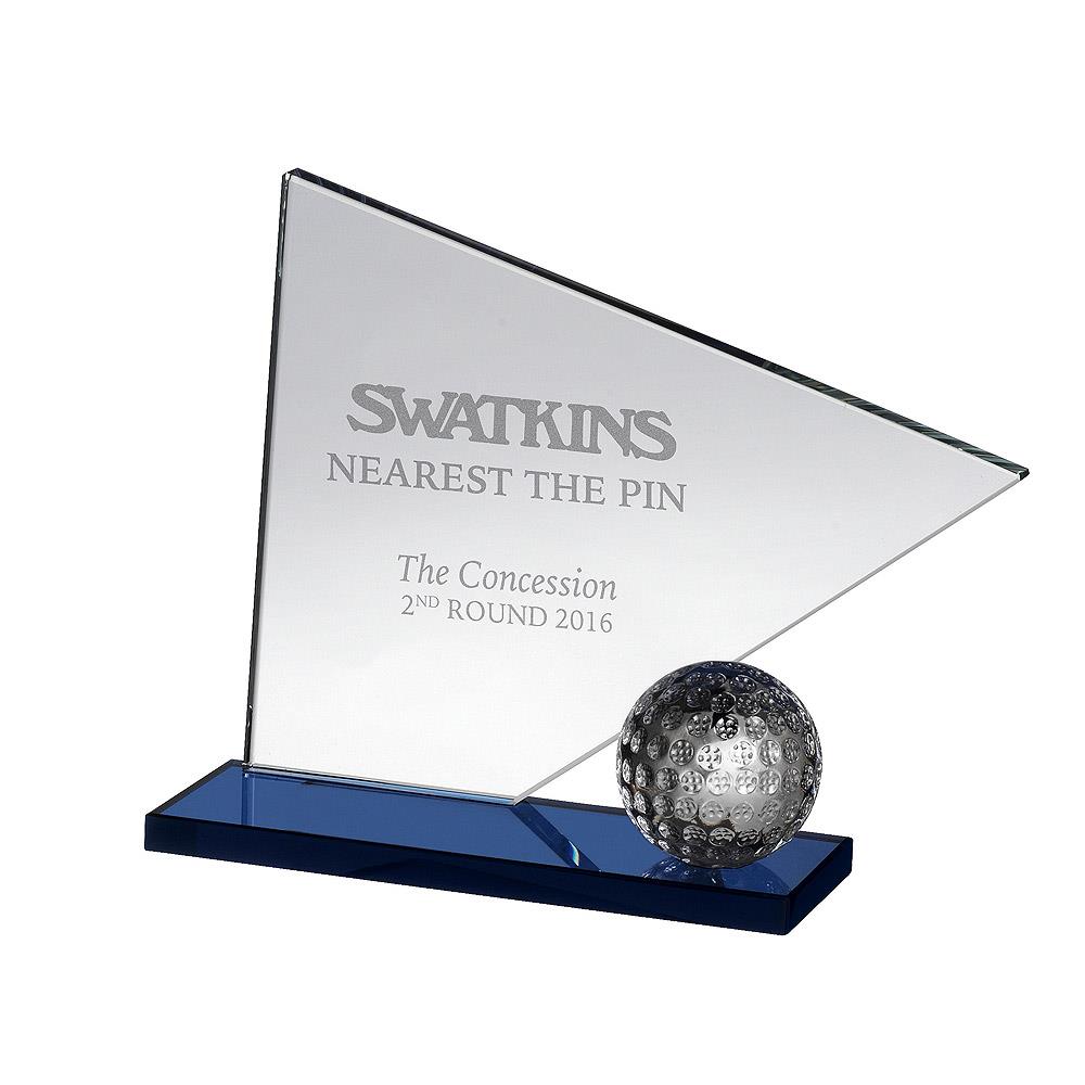 GLC019C Crystal Golf Trophy
