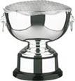 Large Rosebowl Hand Mounted Gadroon Wavy Edge