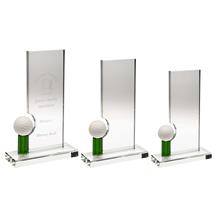 JB5003B Glass Golf Tee Trophy