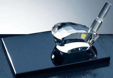 Optical Crystal Golf Driver on Polished Edge Base