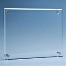 IR8 Clear Glass Wall Plaque