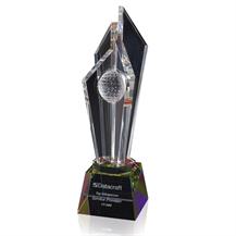Optical Crystal Golf Award with Amazing Light Refractions - AC89