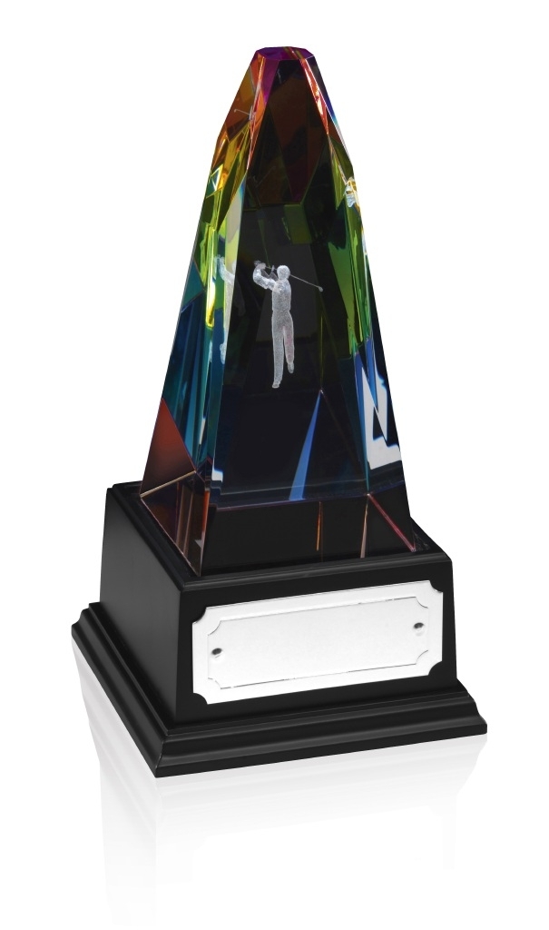 AC94B - 11.25inch Optical Crystal Golf Award