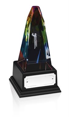 AC94B - 11.25inch Optical Crystal Golf Award