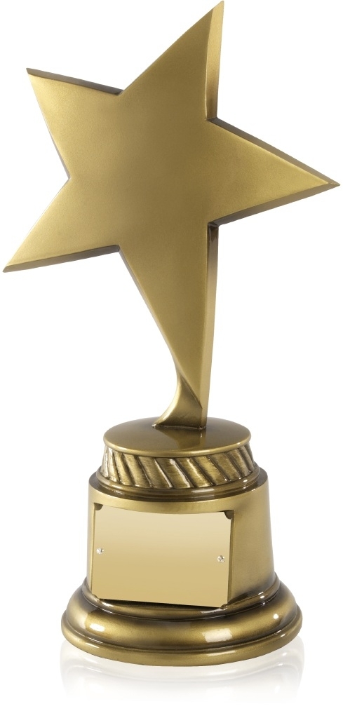 Antique Gold Finish Star Award - RS86