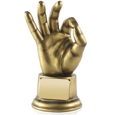 OK - Perfect Award in Antique Gold Finished Resin